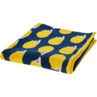 TK Maxx Yellow & navy hedgehog bath towel offer