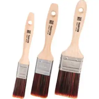 Toolstation Nour traditional synthetic paintbrush set 3 piece set offer