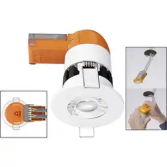 Toolstation Enlite e6 pro 6w fixed dimmable fire rated led downlight cool white 620lm offer
