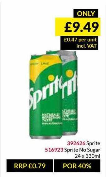 Musgrave MarketPlace Sprite Sprite No Sugar offer