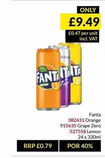 Musgrave MarketPlace Fanta Orange Grape Zero Lemon offer