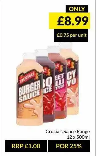 Musgrave MarketPlace Crucials Sauce Range offer