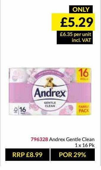 Musgrave MarketPlace Andrex Gentle Clean offer