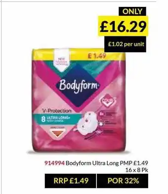 Musgrave MarketPlace Bodyform Ultra Long offer