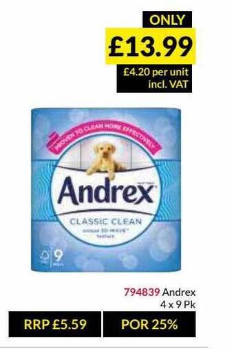 Musgrave MarketPlace Andrex offer