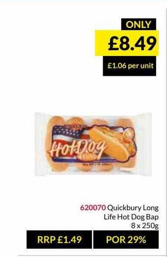 Musgrave MarketPlace Quickbury Long Life Hot Dog Bap offer