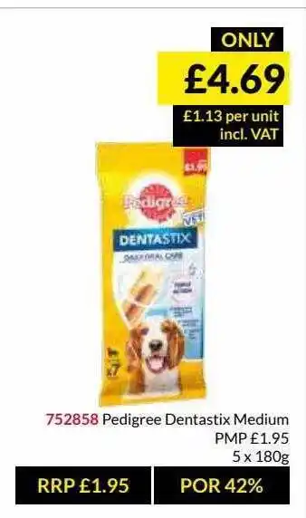 Musgrave MarketPlace Pedigree Dentastix Medium offer