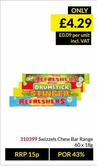 Musgrave MarketPlace Swizzels Chew Bar Range offer