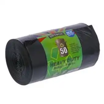 Home Bargains 50 heavy duty refuse sacks (case of 4) offer