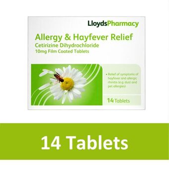 Lloyds Pharmacy Lloydspharmacy hayfever and allergy relief 10mg 14 tablets offer