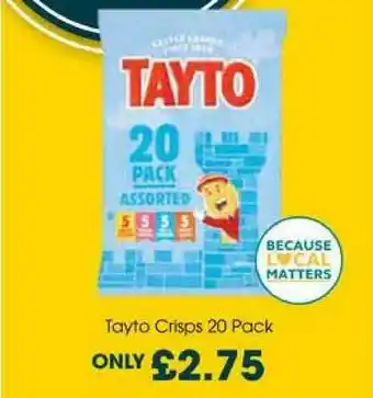 Centra Tayto Crisps 20pack offer