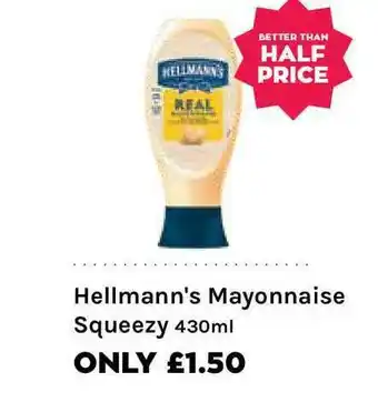 Hellmann's Mayonnaise Squezzy 430ml