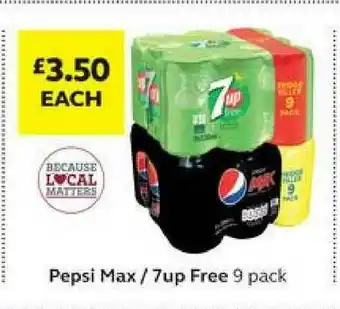 SuperValu Pepsi Max -7up Free 9 Pack offer