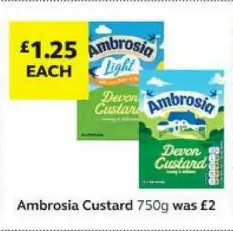 SuperValu Ambrosia Custard 750g offer