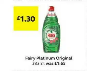 SuperValu Fairy Platinum Original 383 Ml offer