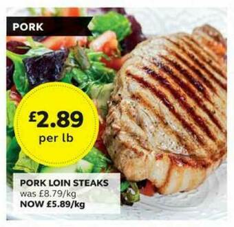 SuperValu Pork Loin Steaks offer