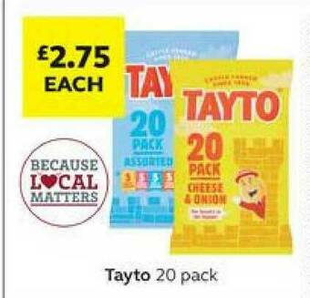 SuperValu Tayto 20 Pack offer