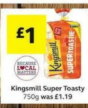 SuperValu Kingsmill Super Toasty offer