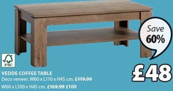 JYSK Vedde Coffee Table offer