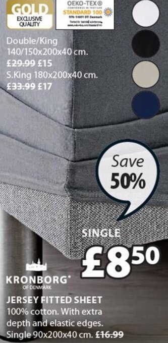 JYSK Jersey Fitted Sheet offer