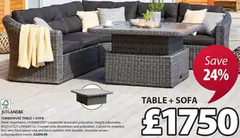 JYSK Tambohuse Table + Sofa offer