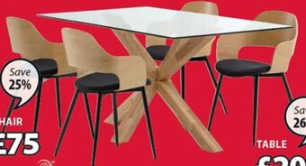 JYSK Agerby Dining Table + Hvidovre Dining Chair offer