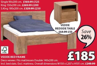 JYSK Vedde Bed Frame offer