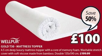 JYSK Gold T30 - Mattress Topper offer
