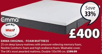 JYSK Emma Original - Foam Mattress offer
