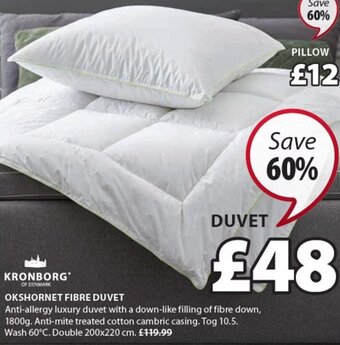 JYSK Okshornet Fibre Duvet offer