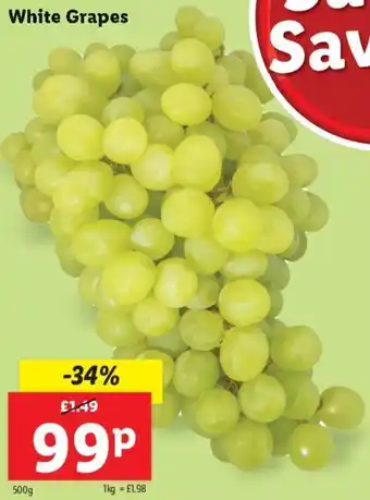 Lidl White Grapes offer