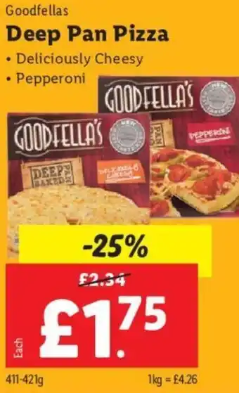 Lidl Deep Pan Pizza 411-421g offer