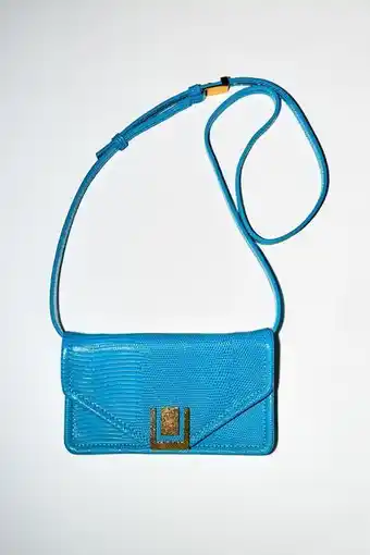 ZARA Leather crossbody bag with animal print offer