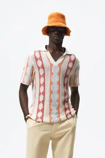 ZARA Crochet polo shirt offer