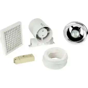 Toolstation Airvent 100mm inline shower extractor fan & light kit with timer offer