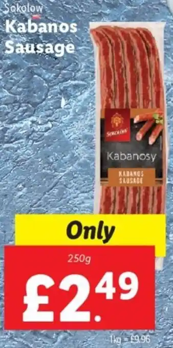 Lidl Kabanos Sausage 250g offer