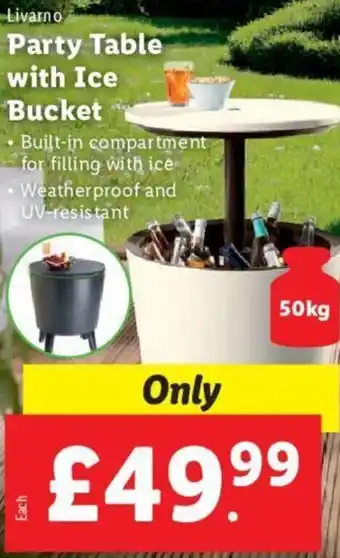 Lidl Party Table With Ice Bucket offer