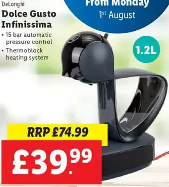 Lidl Dolce Gusto Infinissima offer
