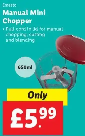 Lidl Manual Mini Chopper offer