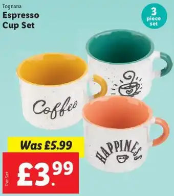 Lidl Espresso Cup Set offer