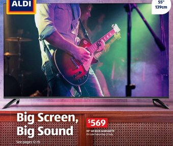 Aldi 55" 4K QLED Anroid Tv offer