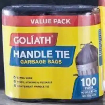 Aldi Goliath Garbage Bags 100pk offer