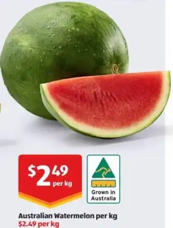 Aldi Australian Watermelon Per Kg offer