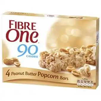 Home Bargains Fibre one 90 calorie: 32 peanut butter popcorn bars offer