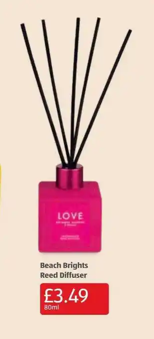 Aldi Beach brights reed diffuser offer