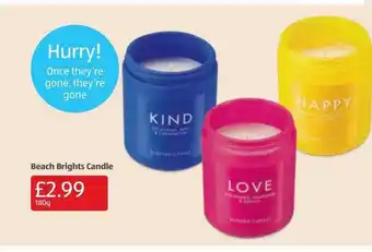 Aldi Beach brights candle offer