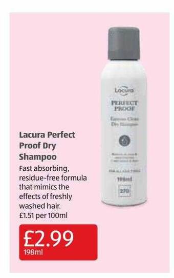 Aldi Lacura perfect proof dry shampoo offer