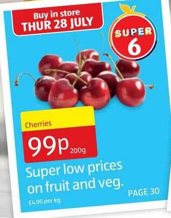 Aldi Cherries offer