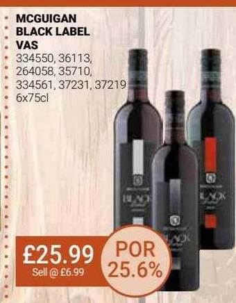 Bestway Mcguigan black label offer