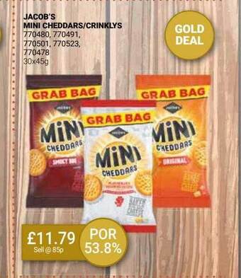Bestway Jacob's mini cheddars-crinklys offer